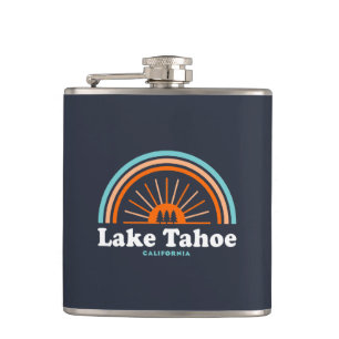 Lake Tahoe California Rainbow Hip Flask