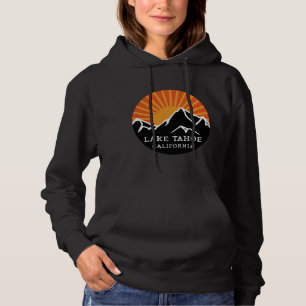Lake Tahoe California Retro Sunset Mountains Vinta Hoodie