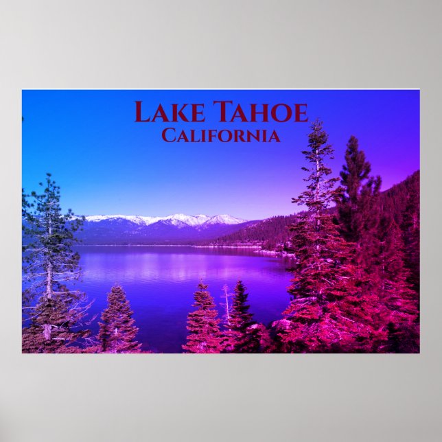 Lake Tahoe California Scenery Photograph Poster (Front)