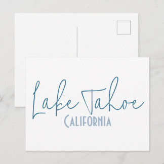 Lake Tahoe, California Travel Souvenir Postcard