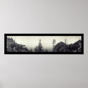 Lake Tahoe Cave Rock Photo 1906 Poster