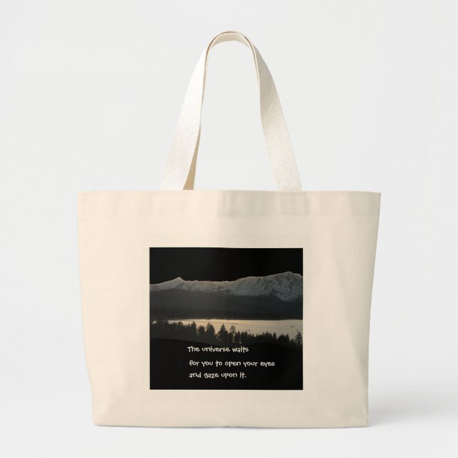Lake Tahoe Haiku 2012 Large Tote Bag (Front)