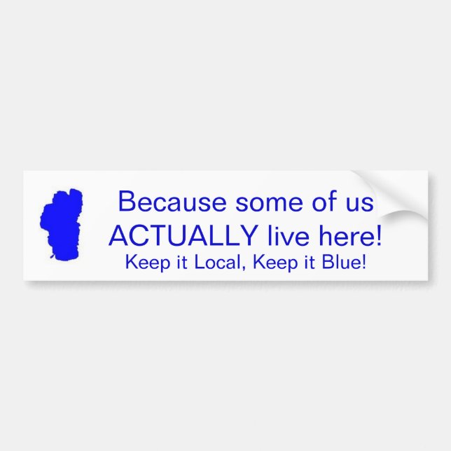 Lake Tahoe - Keep it Local, Keep it Blue Bumper Sticker (Front)