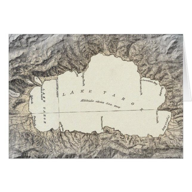 Lake Tahoe map (Front Horizontal)