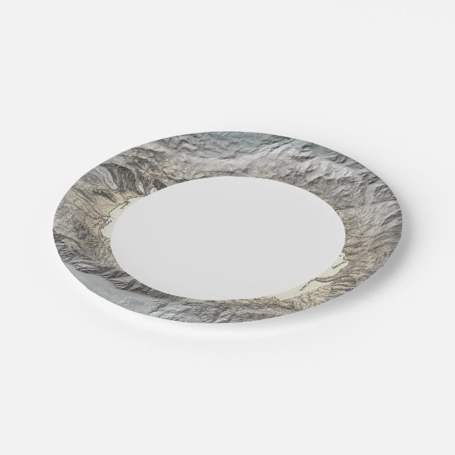 Lake Tahoe map Paper Plate (Angled)
