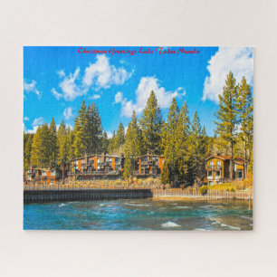 Lake Tahoe Nevada.Christmas Greetings Jigsaw Puzzle