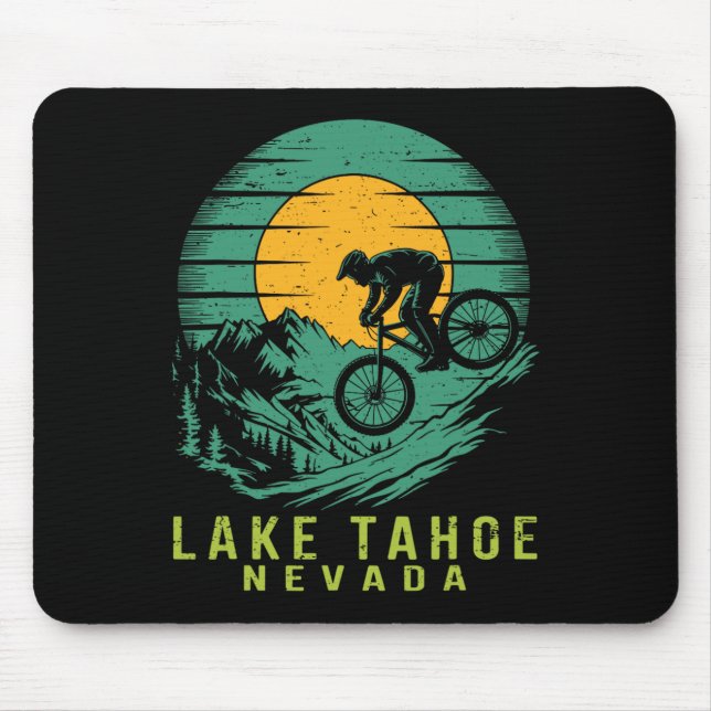 Lake Tahoe Nevada Mountain Biking Adventure  Mouse Pad (Front)