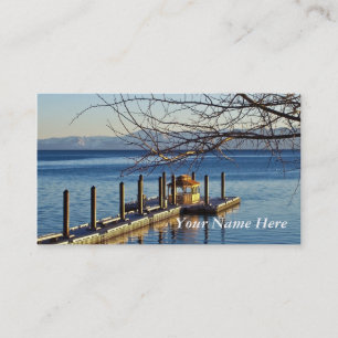 Lake Tahoe Pier at Sunset Business Card