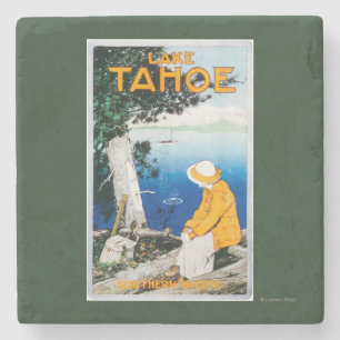 Lake Tahoe Promotional PosterLake Tahoe, CA Stone Coaster