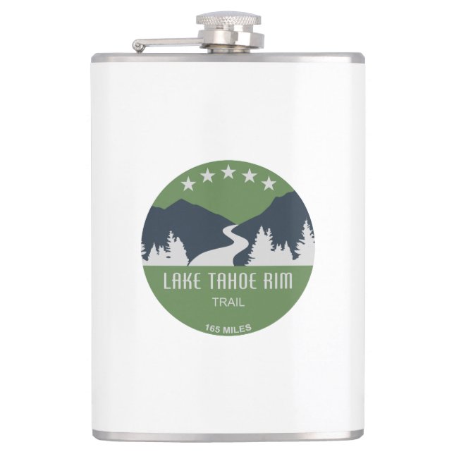 Lake Tahoe Rim Trail Hip Flask (Front)