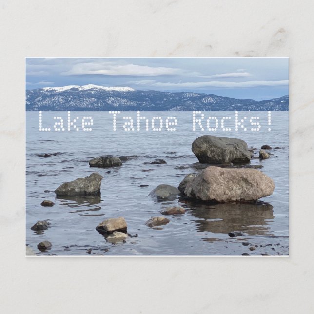 Lake Tahoe Rocks! Postcard (Front)