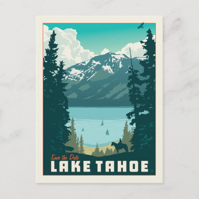 Lake Tahoe | Save the Date Announcement Postcard (Front)