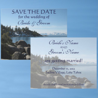 Lake Tahoe Save-the-Date Save The Date