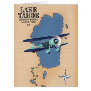 Lake Tahoe Sierra Nevada California Nevada USA map