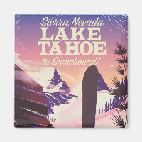 Lake Tahoe Sierra Nevada USA Snowboarding poster