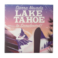Lake Tahoe Sierra Nevada USA Snowboarding poster