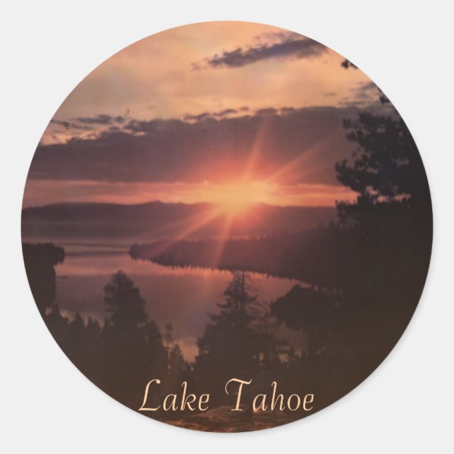 Lake Tahoe Sunrise Stickers (Front)
