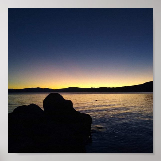 Lake Tahoe Sunset Poster (Front)