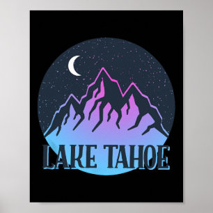 Lake Tahoe T Shirt Outdoor Ski Snowboarding Mounta Poster
