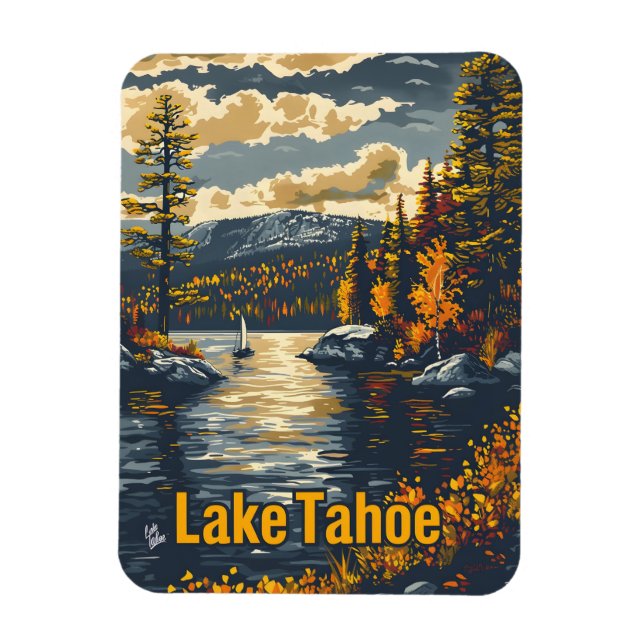Lake Tahoe Vintage Magnet (Vertical)