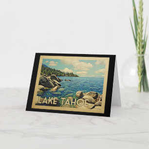 Lake Tahoe Vintage Travel Card