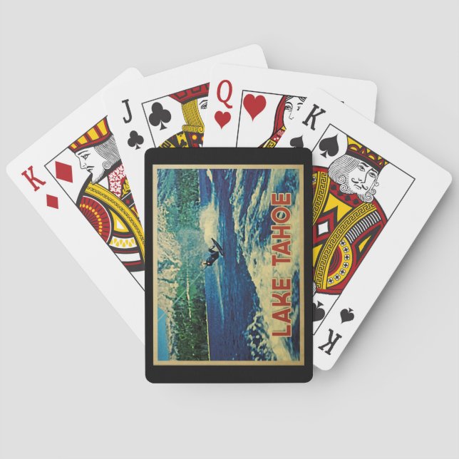 Lake Tahoe Water Skier Playing Cards (Back)
