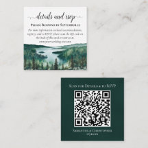Lake Tahoe Wedding Details & RSVP Online QR Code