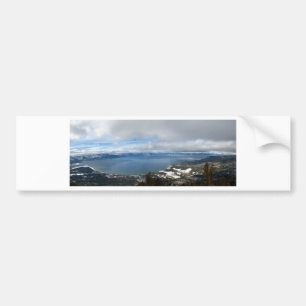 Lake Tahoe Winter Panorama Bumper Sticker