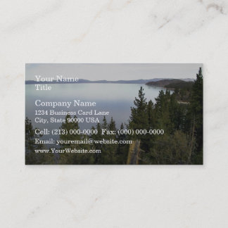Lake Tahoe with pine trees Business Card