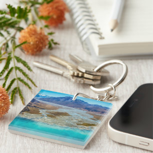 Lake Tekapo and Southern Alps, New Zealand Keychain