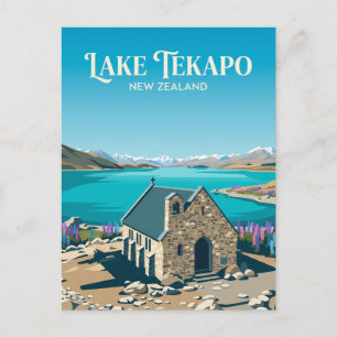 Lake Tekapo New Zealand Postcard