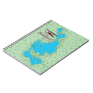 Lake Texcoco Mexico lake map Notebook