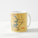 Lake Texoma Map Coffee Mug<br><div class="desc">It's a vintage map of Lake Texoma repurposed on a mug. Oklahoma and Texas share this giant reservoir considered to be "the playground of the southwest."</div>