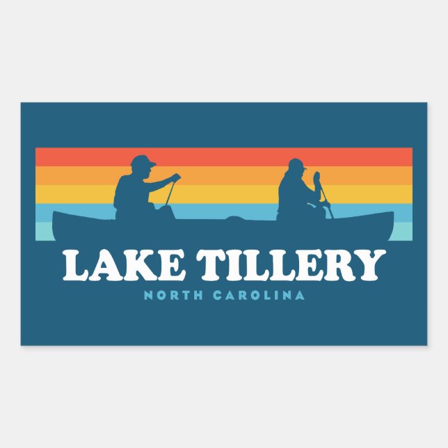 Lake Tillery North Carolina Canoe Sticker (Front)