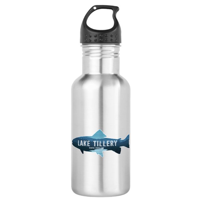 Lake Tillery North Carolina Fish 532 Ml Water Bottle (Front)