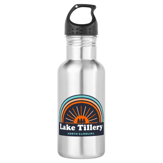 Lake Tillery North Carolina Rainbow 532 Ml Water Bottle (Front)