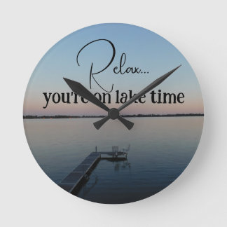Lake Time Landscape Round Clock