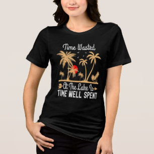 Lake Time Means Sunset Surfing Summer Relaxation Tri-Blend Shirt
