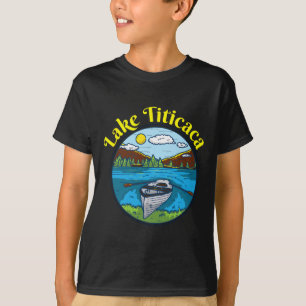 Lake Titicaca Clothing Peru Retro Boating  T-Shirt