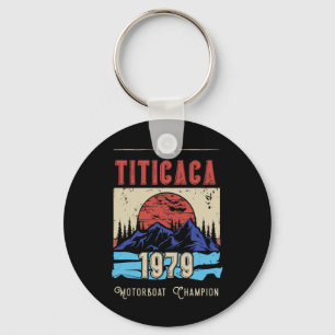Lake Titicaca Motorboat Champion 1979 Sunset Keychain