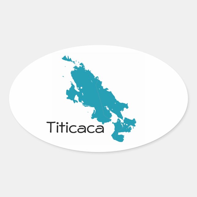 Lake Titicaca Oval Sticker (Front)