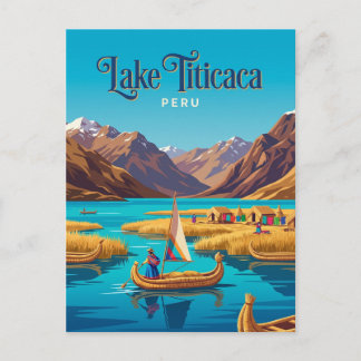 Lake Titicaca Peru Postcard