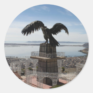 Lake Titicaca Puno Peru Classic Round Sticker