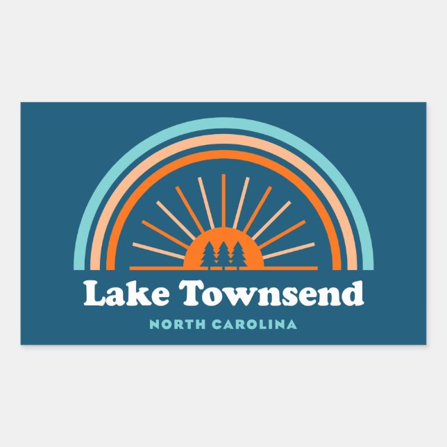 Lake Townsend North Carolina Rainbow Sticker (Front)