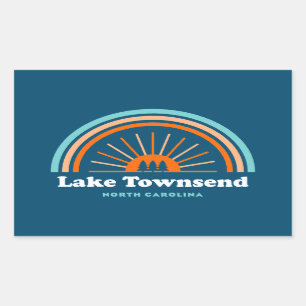 Lake Townsend North Carolina Rainbow Sticker