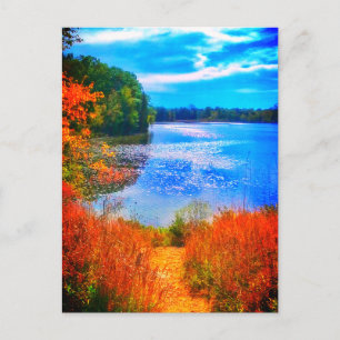 LAKE TRAIL BRIGHT POSTCARD