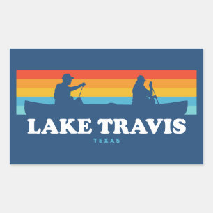 Lake Travis Austin Texas Canoe Sticker