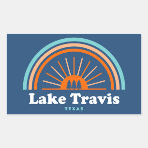 Lake Travis Austin Texas Rainbow Sticker
