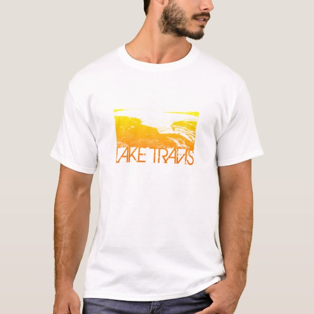 Lake Travis Skyline Design T-Shirt (Front)