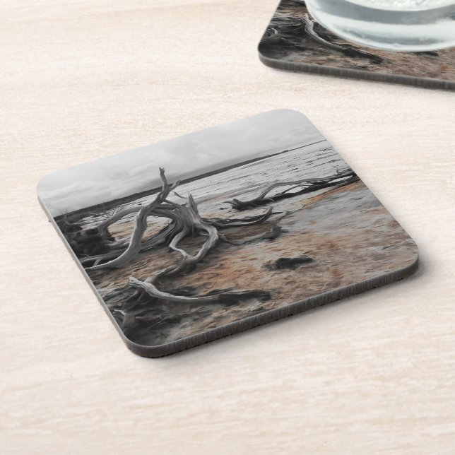 Lake Tyrrell Natural Forces Plastic Coaster (Left Side)